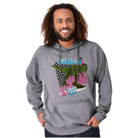 Funny How I Roll Sk8 Rex Dinosaur Hoodie Sweatshirt Women Men Brisco Brands S