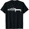 thumbnail image 1 of Funny Human Billiards Evolution 8 Ball Pool Cue Stick Player T-Shirt, 1 of 2