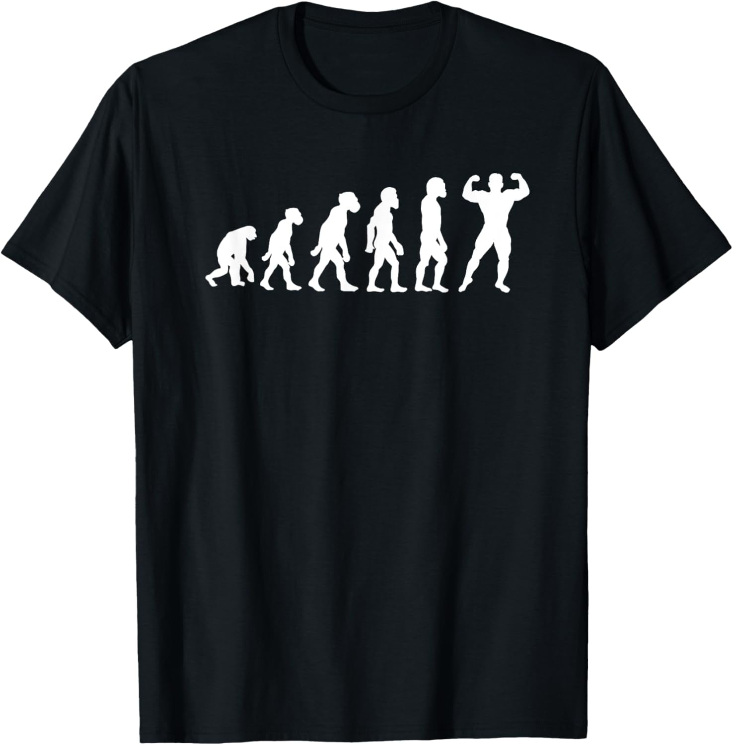 Funny Human Bodybuilding Evolution Weightlifter Bodybuilder T-Shirt ...