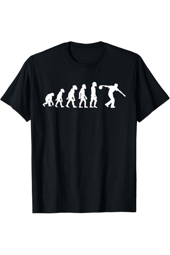 Funny Human Bowling Evolution Pin Ball Bowler Player T-Shirt