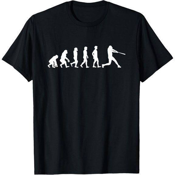 Funny Human Evolution to Baseball T-Shirt