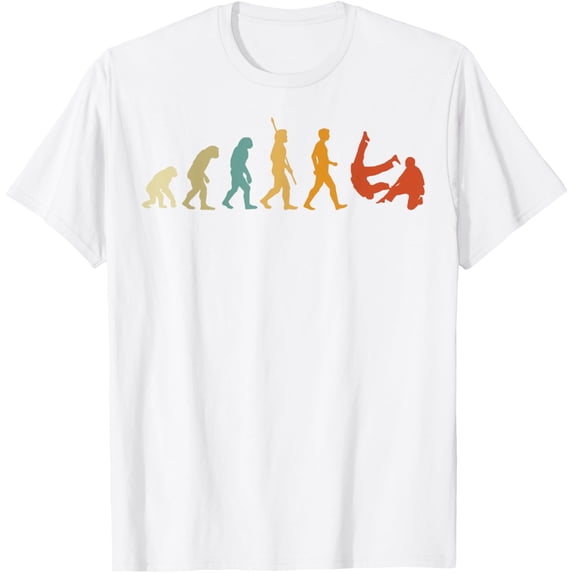 Funny Human Jiu Jitsu Gi Evolution BJJ MMA Fighter T-Shirt