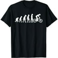 thumbnail image 1 of Funny Human Mountain Biking Evolution Bike MTB Biker Rider T-Shirt Black Large, 1 of 4