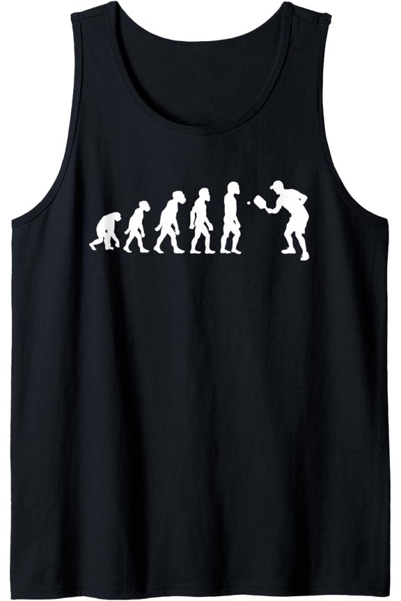 Funny Human Pickleball Evolution Paddle Player Dinking Tank Top Size S-3XL