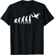 Funny Human Skydiving Evolution Freefall Skydiver Parachute T-Shirt