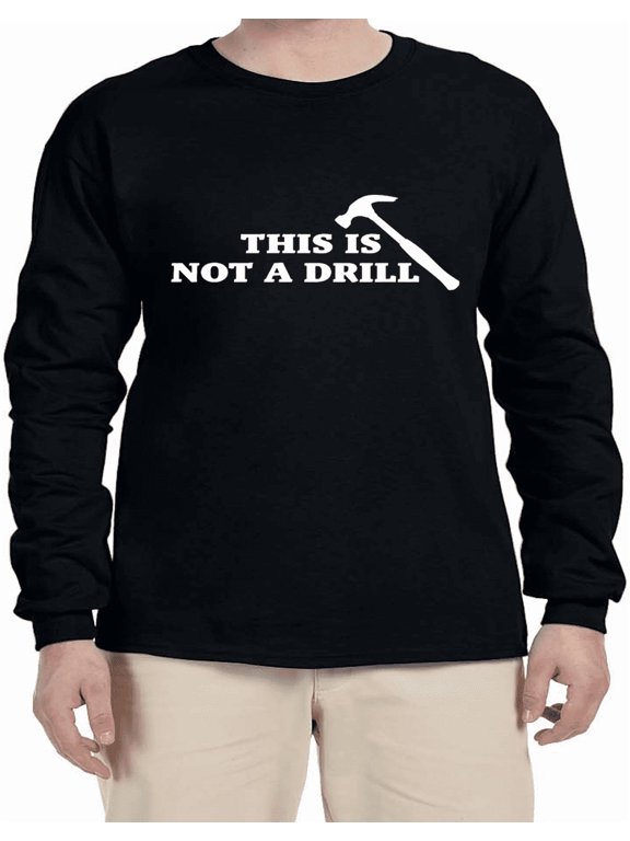 Funny Humor Carpenter Construction Worker Dad Gifts Tools T-shirt Mens Graphic Tees Long Sleeve Tee Shirt