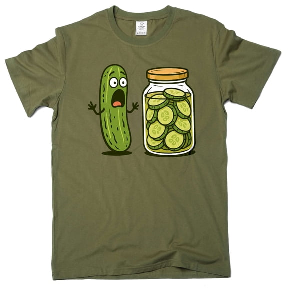 Funny Humor Humorous Tee Shirt Pickles Lover Shirt, Pickles Shirt, Funny Pickles Shirt (3X-Large Military Green)