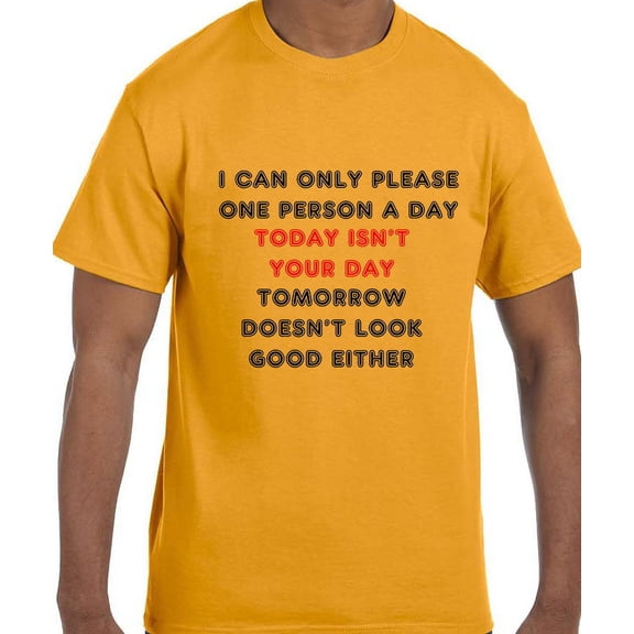 Funny Humor I can Only Please One Person a Day and Today is not T-Shirt