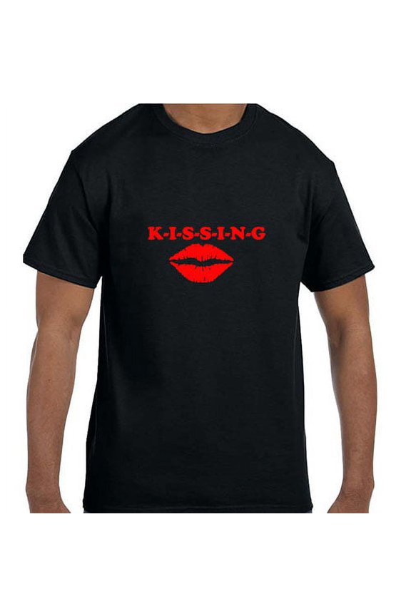 Funny Humor Kissing Red Lips Romance T-Shirt