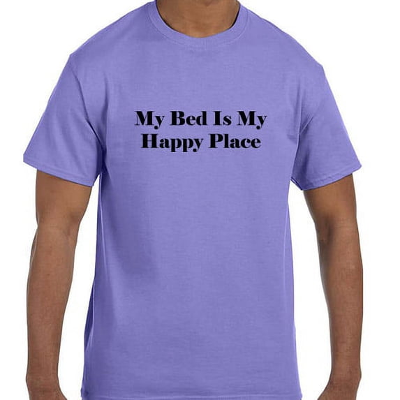 Funny Humor My Bed Is My Happy Place T-Shirt