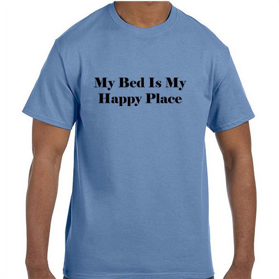 Funny Humor My Bed Is My Happy Place T-Shirt