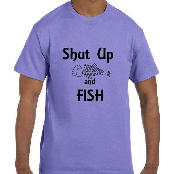Funny Humor Shut Up and Fish Fishing T-Shirt