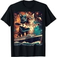 thumbnail image 1 of Funny Humor Titanic Cat Meme for Cat Lovers Sarcastic Unisex T-Shirt, 1 of 7