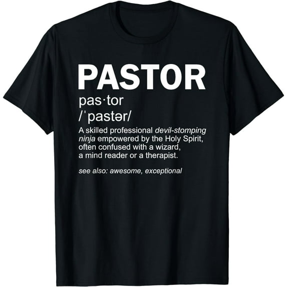 Funny Humorous Christian Pastor Definition Men Women Clergy T-Shirt