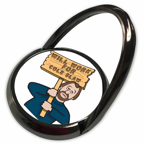 3dRose, Funny Humorous Man Guy With A Sign Will Work For Cole Slaw, Phone Ring