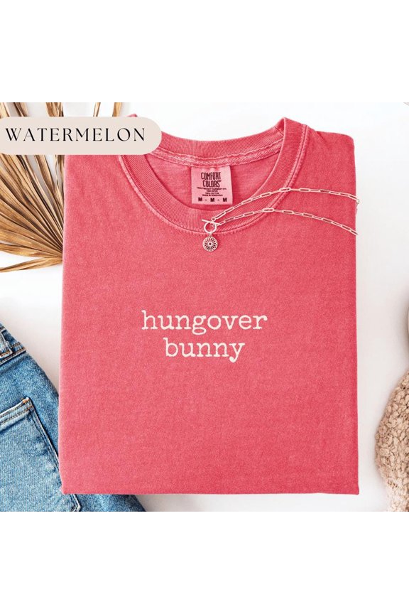 Funny Hungover Bunny Shirt - Comfort Colors Tee for Adults - Perfect for Easter Celebrations