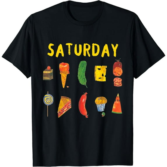 Funny Hungry Caterpillars Saturday Fruit Vegan Vegetable Pun T-Shirt