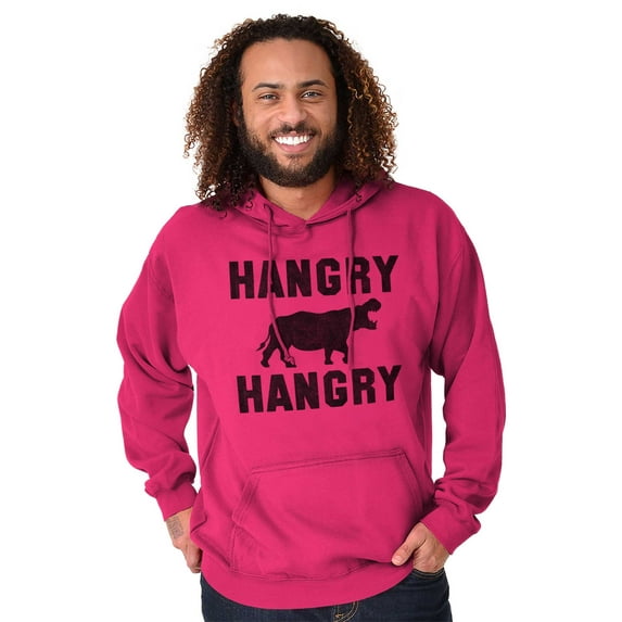 Funny Hungry Hangry Hippos Unisex Plus Fleece Graphic Hoodie Brisco Brands 3X