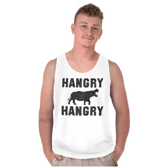 Funny Hungry Hangry Hippos Plus Size Graphic Tank Top Brisco Brands 3X