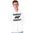 thumbnail image 1 of Funny Hungry Hangry Hippos Unisex Fleece Graphic Zip Up Hoodie Brisco Brands 4X, 1 of 5