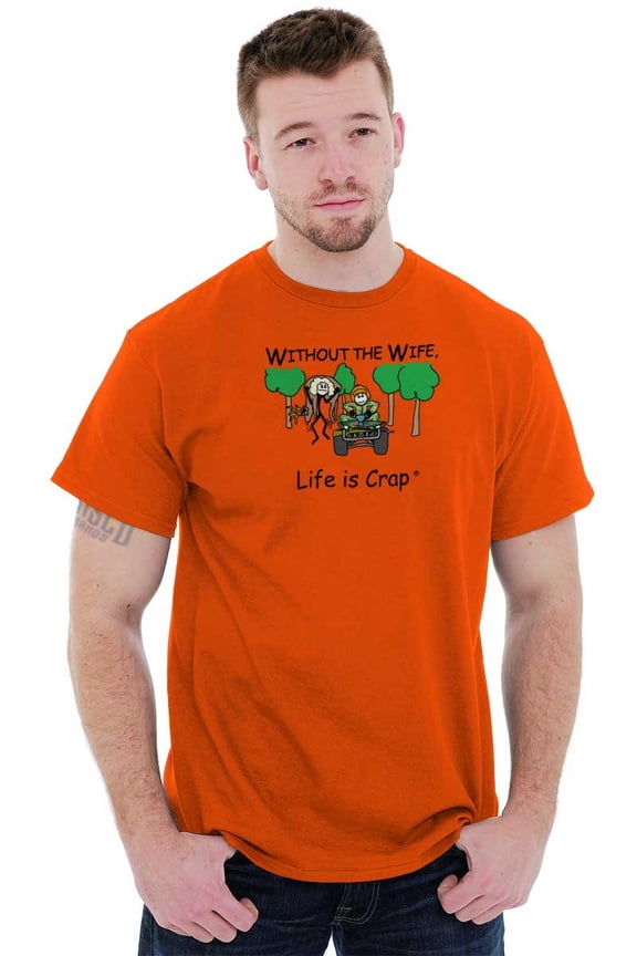 Funny Hunter Husband Hunting Humor Men's Graphic T Shirt Tees Brisco Brands S
