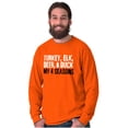 thumbnail image 1 of Funny Hunting 4 Seasons Deer Elk Fowl Long Sleeve TShirt Men Women Brisco Brands S, 1 of 6
