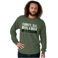 thumbnail image 1 of Funny Hunting 4 Seasons Deer Elk Fowl Plus Size Long Sleeve Graphic Tee Shirt Brisco Brands 2X, 1 of 5