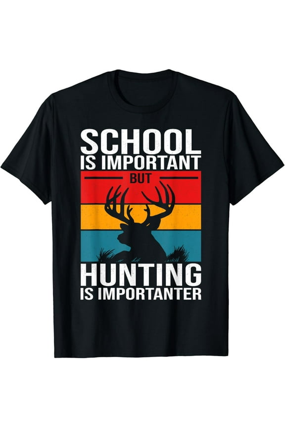Funny Hunting Art For Men Boys Kids Hunter Deer Clothes T-Shirt