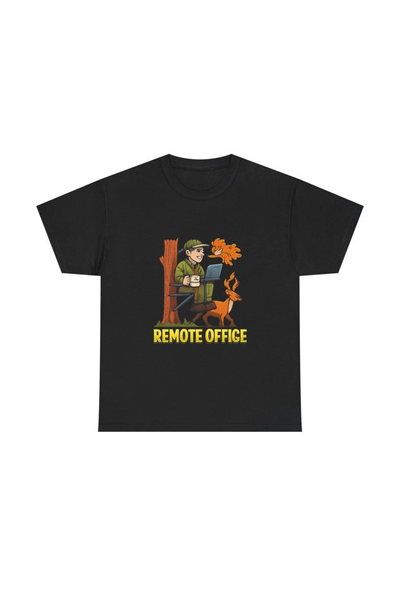 Funny Hunting Shirt Remote Office Deer Hunter Humor Gift Tee