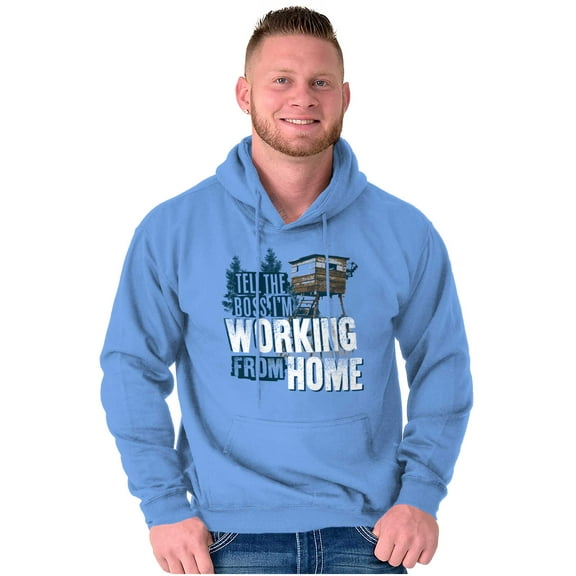 Funny Hunting Work From Home Hunters Hoodie Sweatshirt Women Men Brisco Brands M