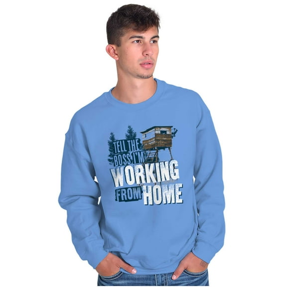 Funny Hunting Work From Home Hunters Sweatshirt for Men or Women Brisco Brands M