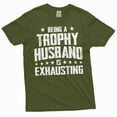 thumbnail image 1 of Funny Husband Shirt Men's Funny Tee Shirt Humorous Gifts Being A Husband Is Exhausting Shirt (XX-Large Military Green), 1 of 7