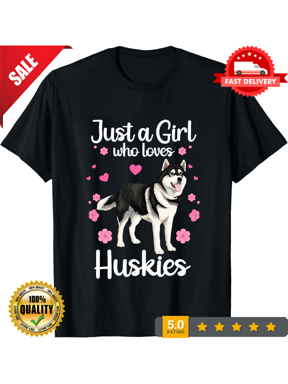 Funny Huskies for Women Girls Pup Siberian Husky Dog Lovers Gift Unisex T-Shirt, ULTRA LIMITED-TH84516