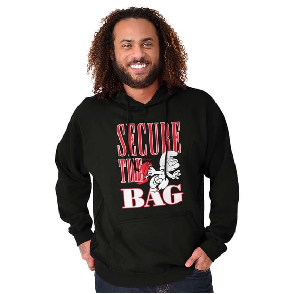 Funny Hustle Smurf Secure The Bag Hoodie Sweatshirt Women Men Brisco Brands M