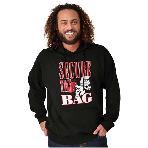 Funny Hustle Smurf Secure The Bag Hoodie Sweatshirt Women Men Brisco Brands S