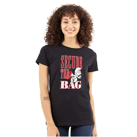 Funny Hustle Smurf Secure The Bag Women's T Shirt Ladies Tee Brisco Brands X