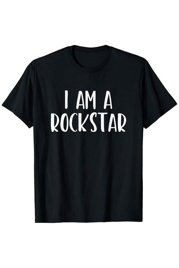 Funny I Am A Rockstar Quote Unisex Graphic Short Sleeve T-Shirt