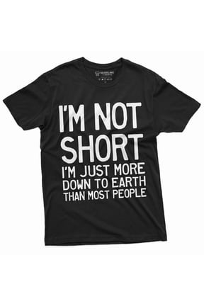 Funny I Am Not Short Tee Shirt Humor Tee For Him Birthday Gift Tee Shirt (Large Black)