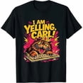 thumbnail image 1 of Funny I Am Yelling Carl Donut Cat Meme T-Shirt, 1 of 2