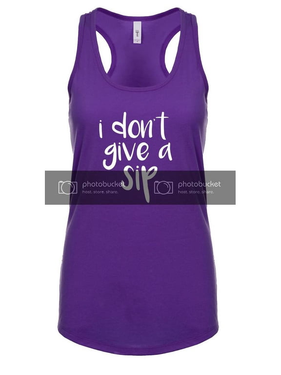 Funny I Don't Give A Sip Ladies Racerback Tank Top-Purple Rush-Large