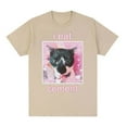 thumbnail image 1 of Funny I Eat Cement Cat Meme Graphic T-Shirt Men Women Fashion Casual Short Sleeve T-shirts Summer Tops Cotton Oversized T Shirt, 1 of 5