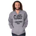 thumbnail image 1 of Funny I Ignored You Sarcastic Joke Unisex Fleece Graphic Zip Up Hoodie Brisco Brands 5X, 1 of 5