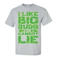 thumbnail image 1 of Funny I Like Big Buds Adult Unisex Short Sleeve T-Shirt-Sports Gray-XXL, 1 of 4