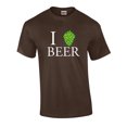 thumbnail image 1 of Funny I Love Beer Hops Graphic Adult Short Sleeve T-Shirt-Dark Chocola, 1 of 4