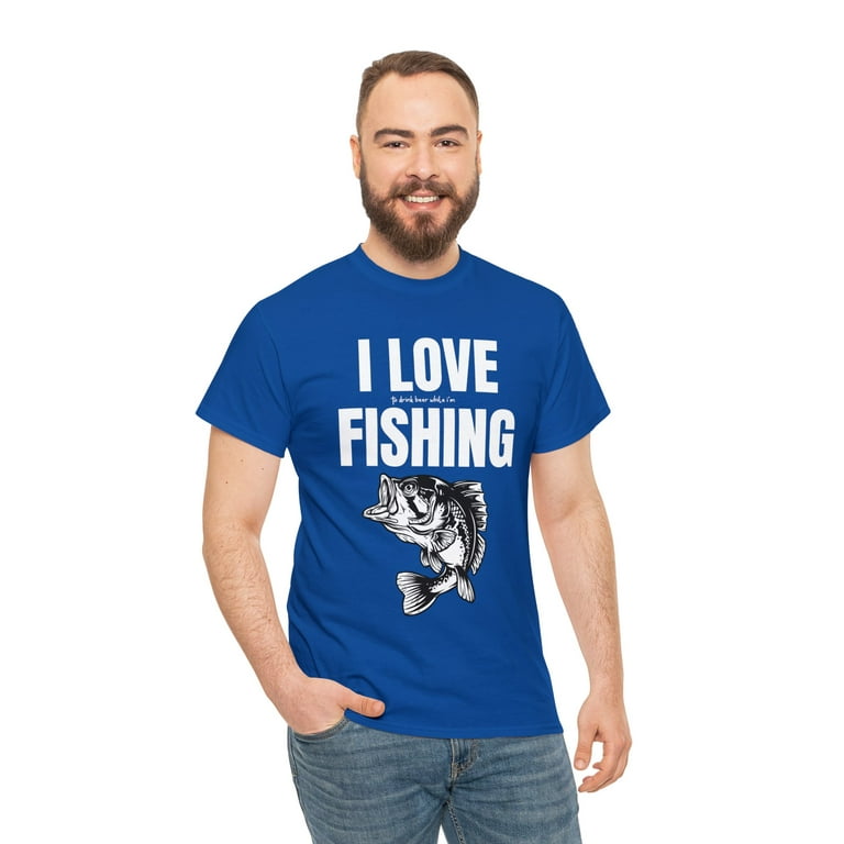 Funny I Love Drinking Beer While I'm Fishing Bass Gift T-Shirt