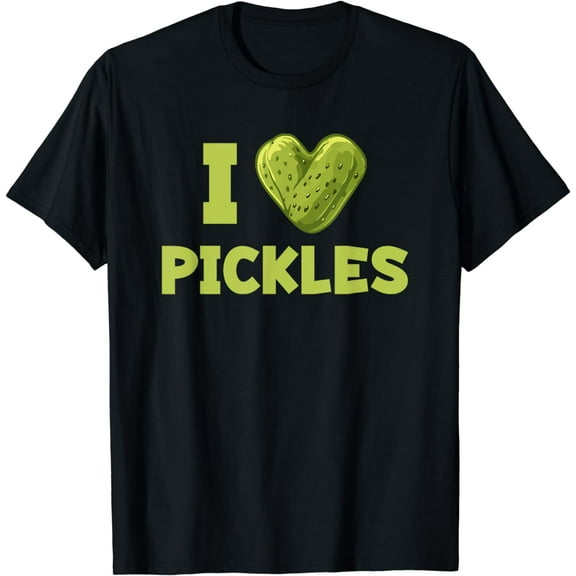 Funny I Love Pickles Heart T-Shirt