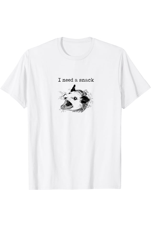 Funny I Need a Snack Meme - Screaming Opossum Possum T-Shirt