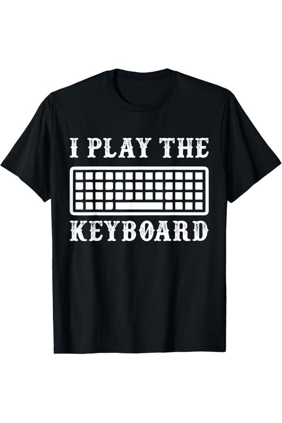 Funny I Play The Keyboard Computer Gamer T-Shirt Retro IT Programmer Graphic Tee for Men and Women