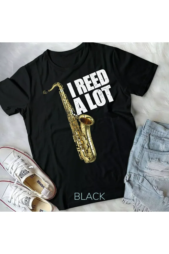 Funny I Reed A Lot Saxophone Player Alto Sax Tenor Sax Gift Unisex Youth T-shirt