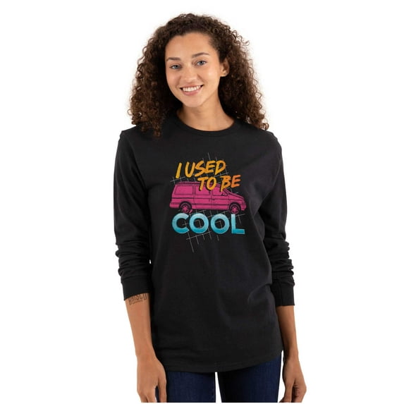 Funny I Used to Be Cool Mom Minivan Women Plus Size Long Sleeve Graphic Tee Brisco Brands 2X